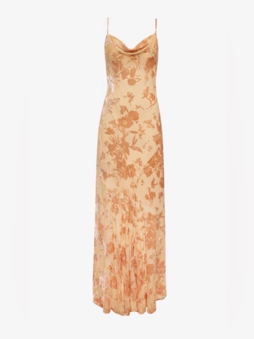 Shop Rumored Santeria Blush Floral Devore Dress (Nwot)